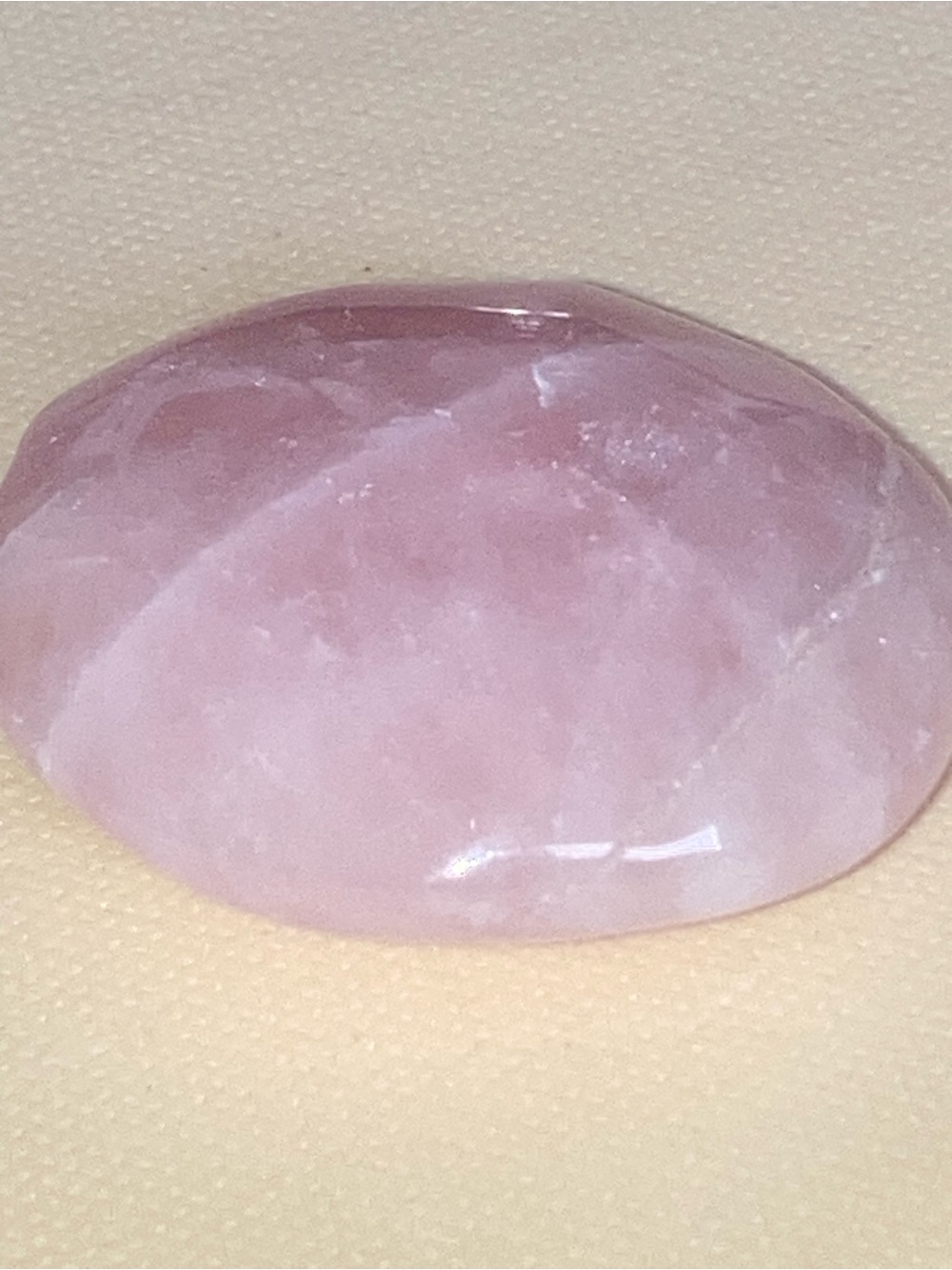 Polished Rose Quartz Palm Stone - Pink Crystal Pocket Stone - Picture 4 of 7